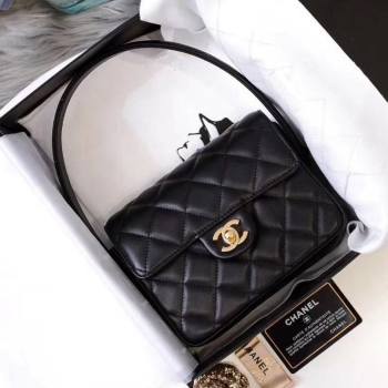 Chanel Classic Quilted Lambskin Flap Bag Black 2020 (JY-20112083)