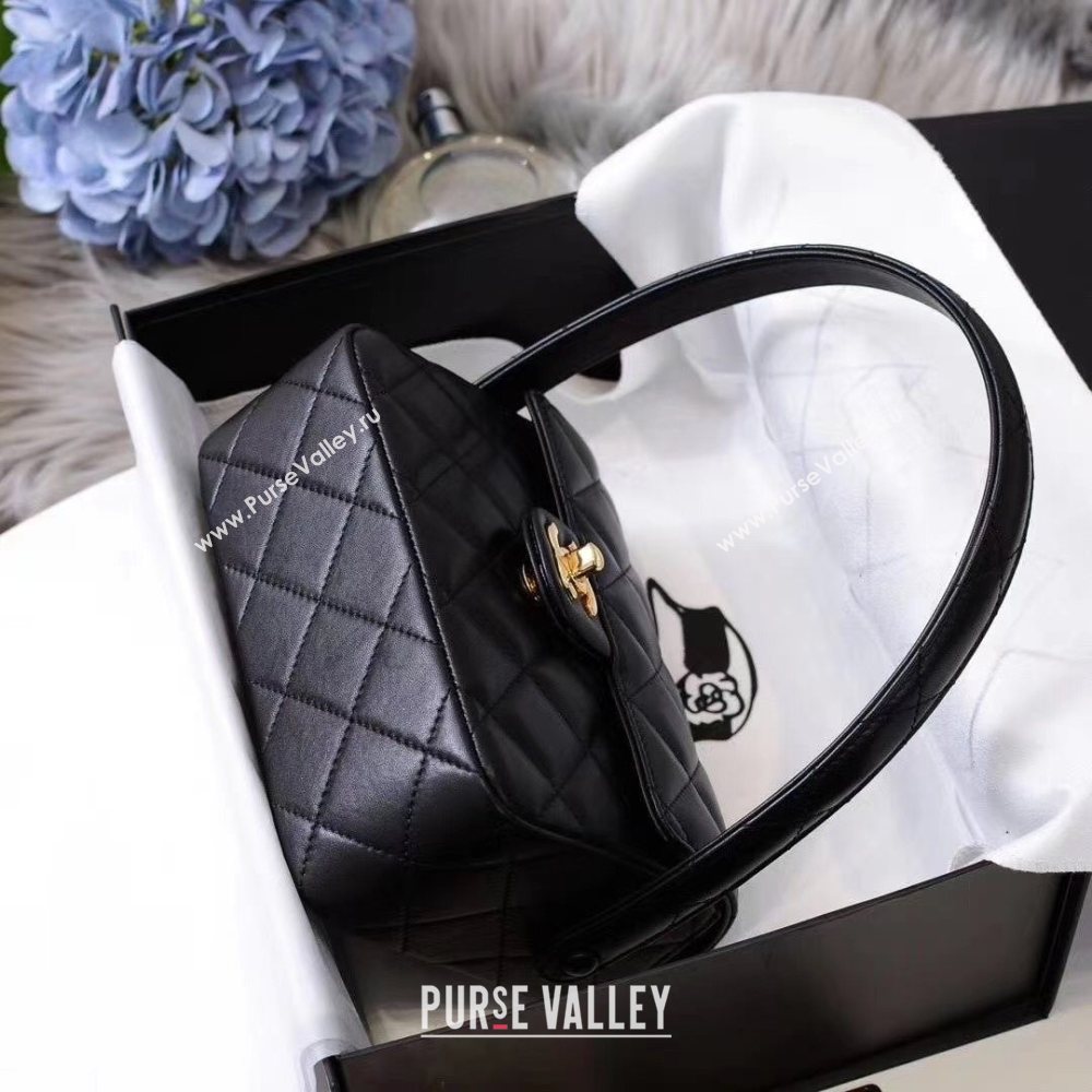 Chanel Classic Quilted Lambskin Flap Bag Black 2020 (JY-20112083)