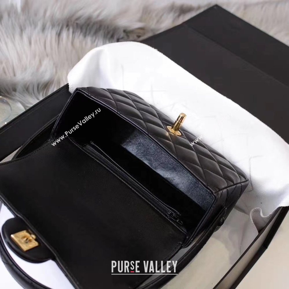 Chanel Classic Quilted Lambskin Flap Bag Black 2020 (JY-20112083)