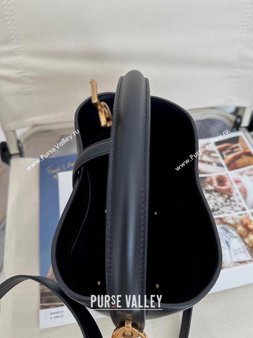 Saint Laurent Le 37 Small Bucket Bag in Shiny Leather 749036 Black 2024 Top (HONGS-24050602)