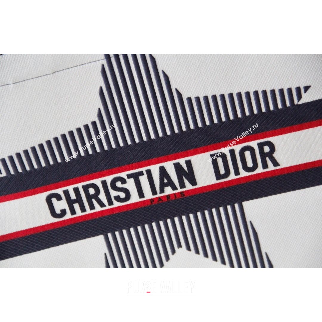 Dior Large Book Tote Bag in White Star Embroidery 2021 M1286  (XXG-21080313)