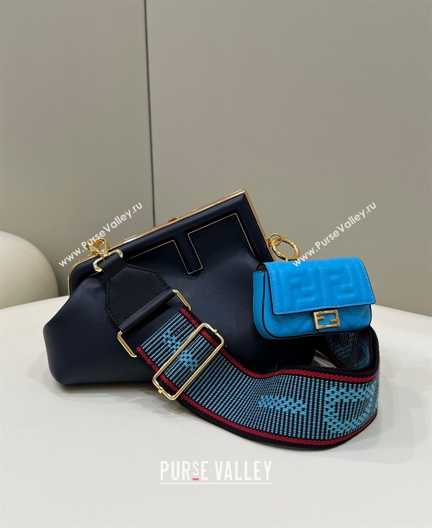 Fendi First Small Leather Bag 80018M Deep Blue 2022 (CL-220118059)