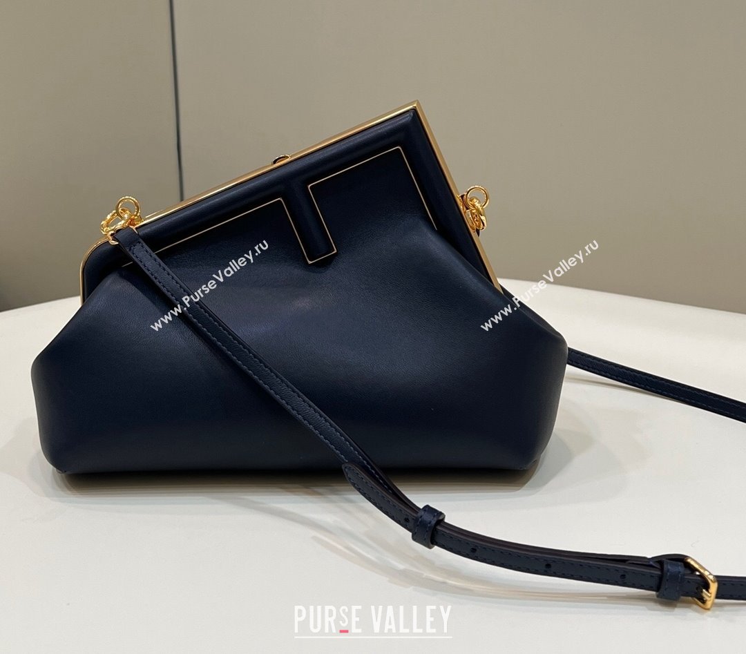 Fendi First Small Leather Bag 80018M Deep Blue 2022 (CL-220118059)