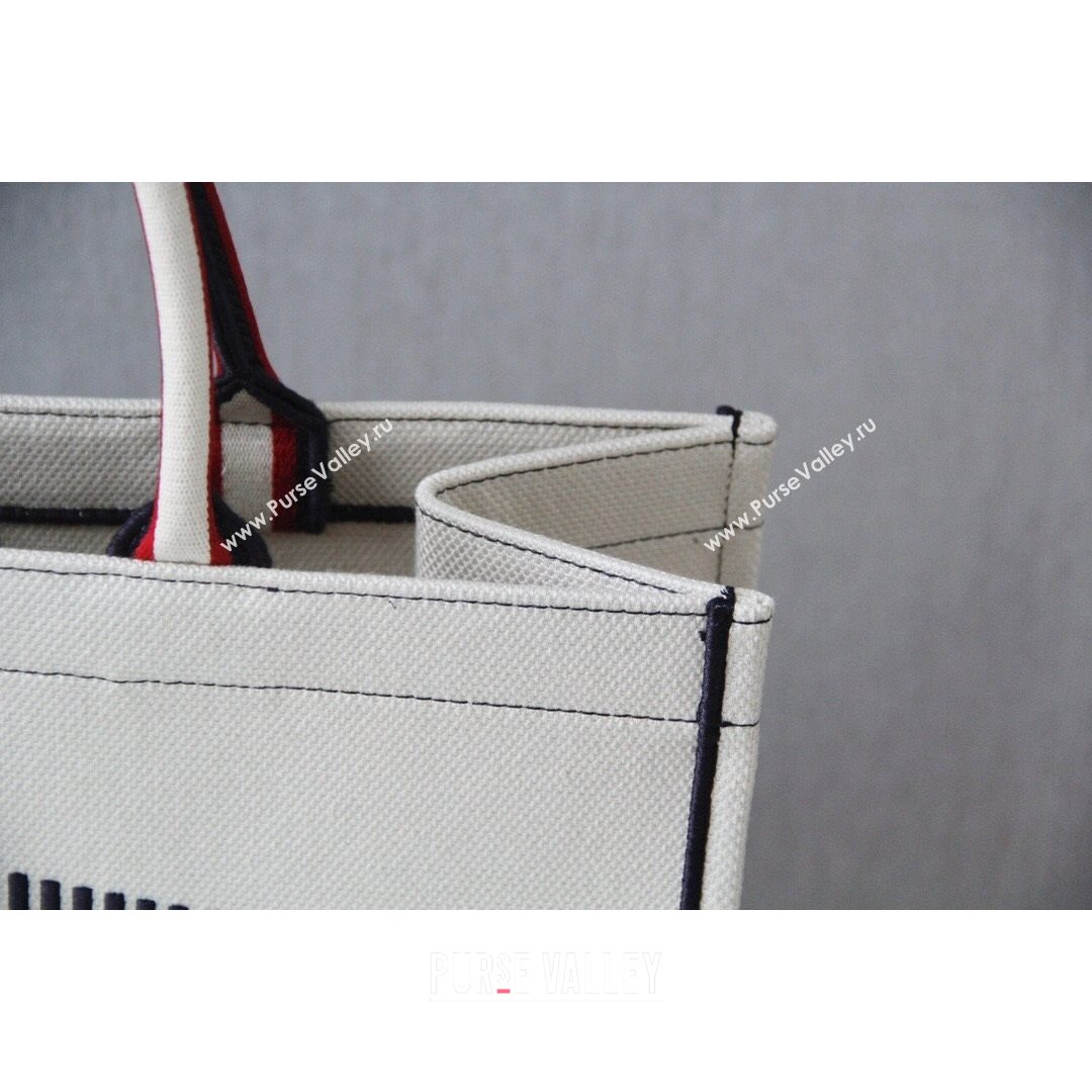 Dior Large Book Tote Bag in White Star Embroidery 2021 M1286  (XXG-21080313)