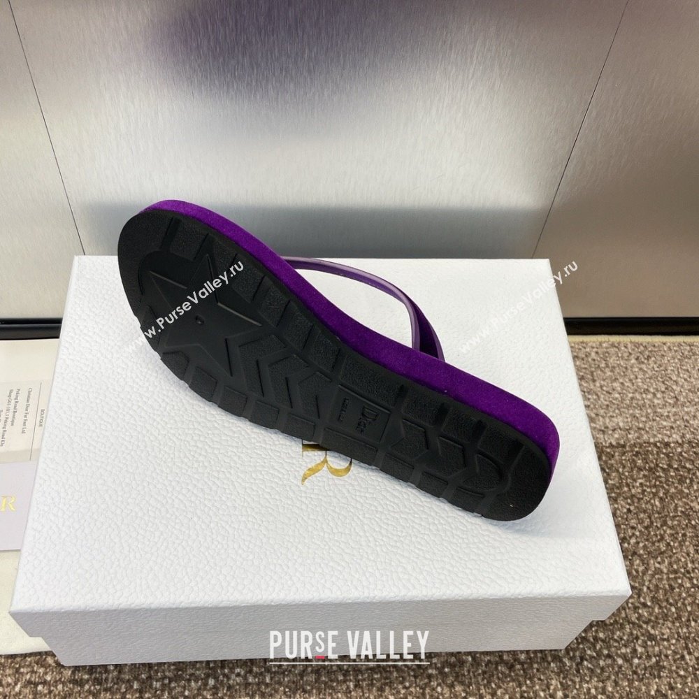 Dior Diorsea Thong Sandal in Purple Velvet 2024 (KL-24062830)