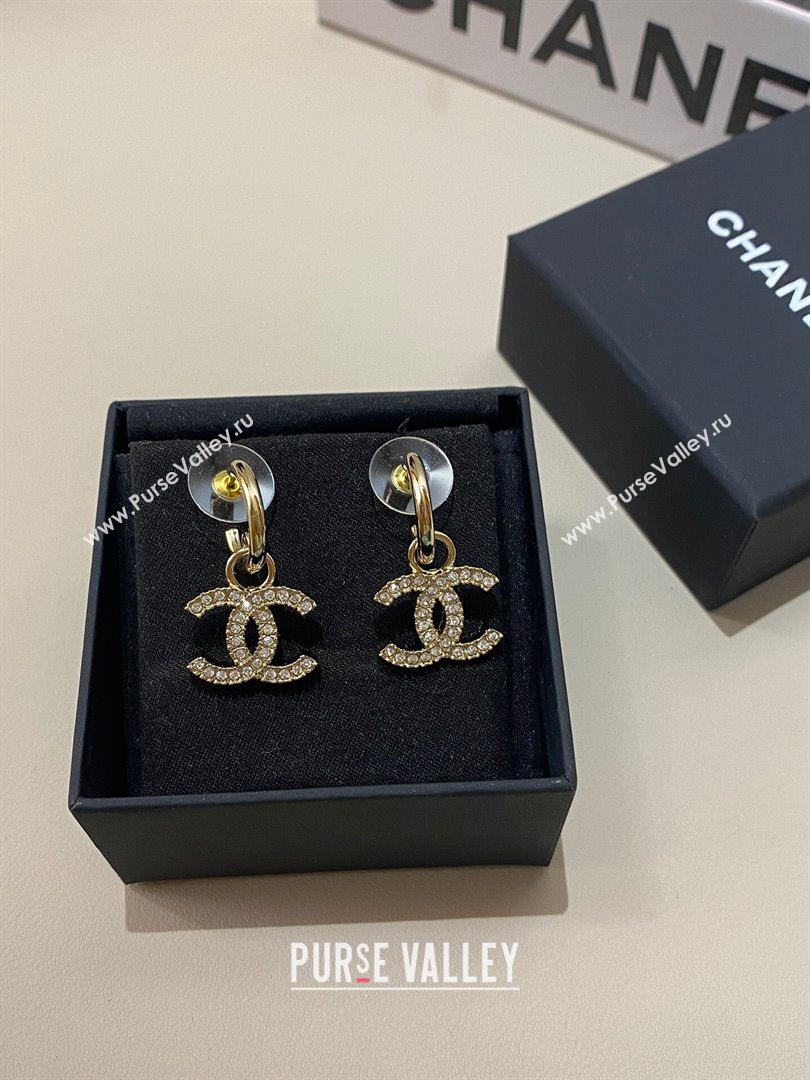 Chanel Crystals CC Earrings CH101022 Gold 2024 (YF-24101022)