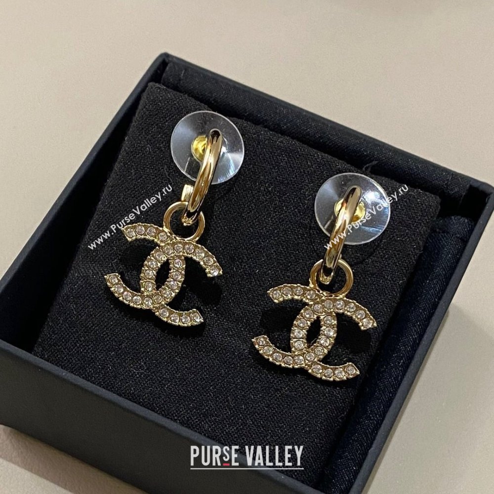 Chanel Crystals CC Earrings CH101022 Gold 2024 (YF-24101022)