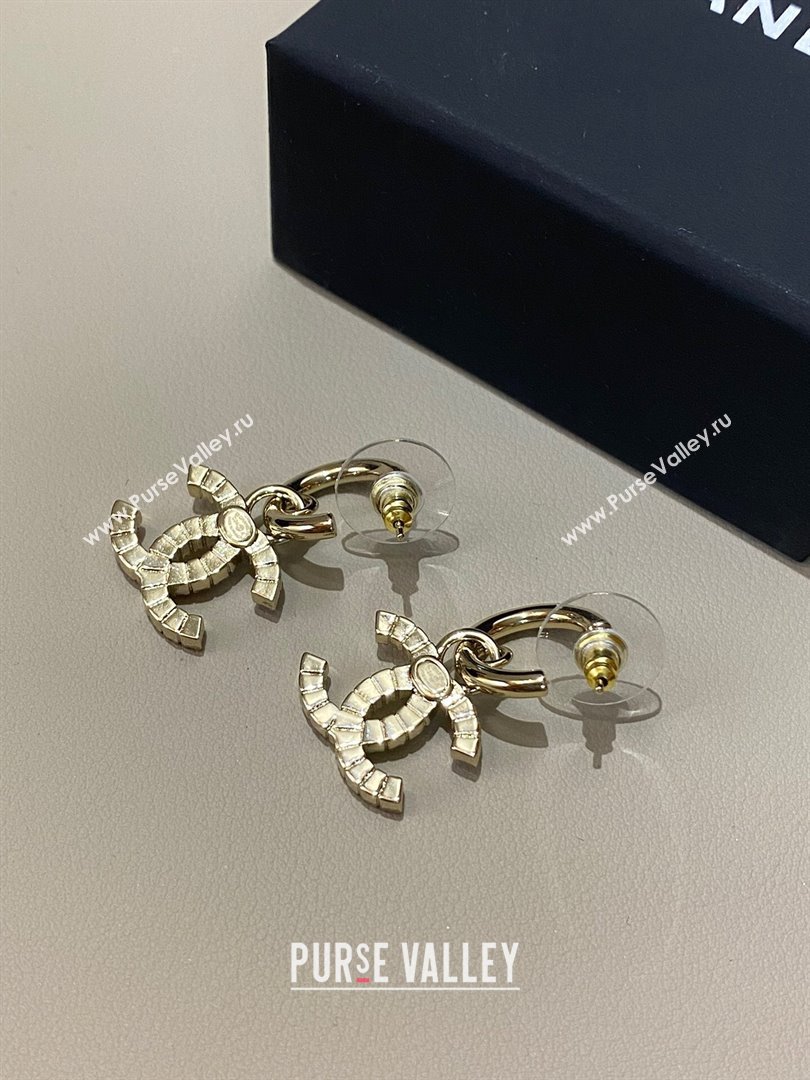 Chanel Crystals CC Earrings CH101022 Gold 2024 (YF-24101022)