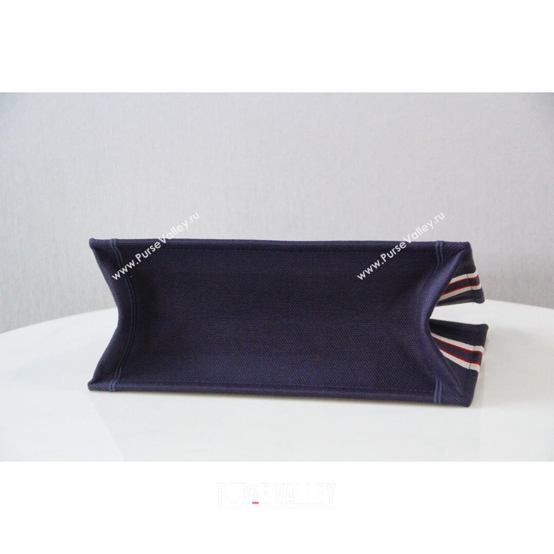 Dior Small Book Tote Bag in Navy Blue Star Embroidery 2021 M1286  (XXG-21080316)