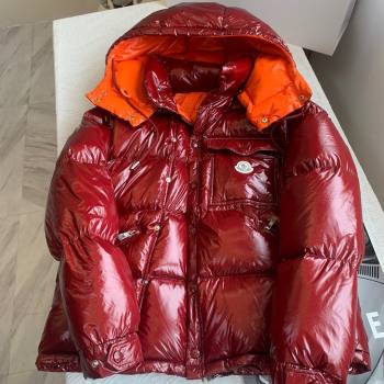 Moncler Down Jacket for Women and Men M112909 Burgundy 2024 (Q-24112909)