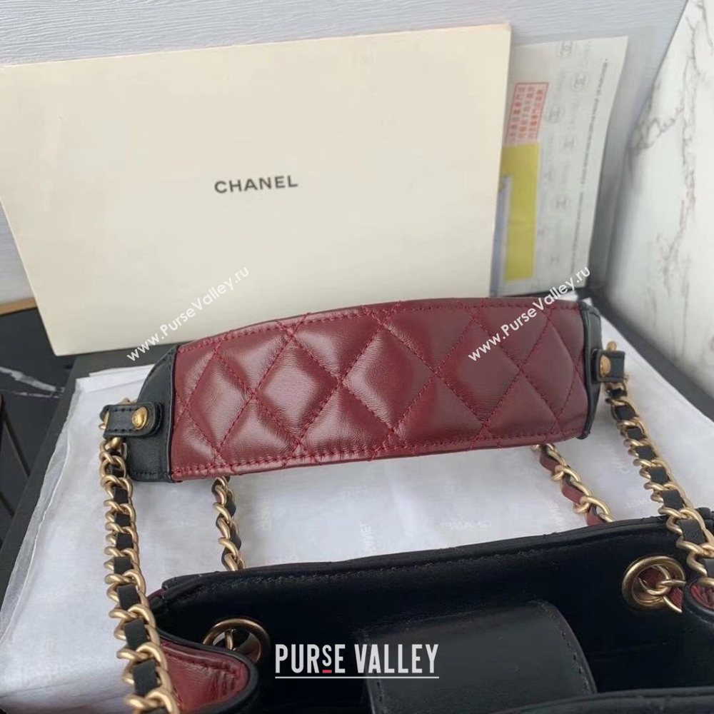 Chanel Quilted Calfskin Bucket Bag AS2230 Black/Brown 2020 (JY-20112085)