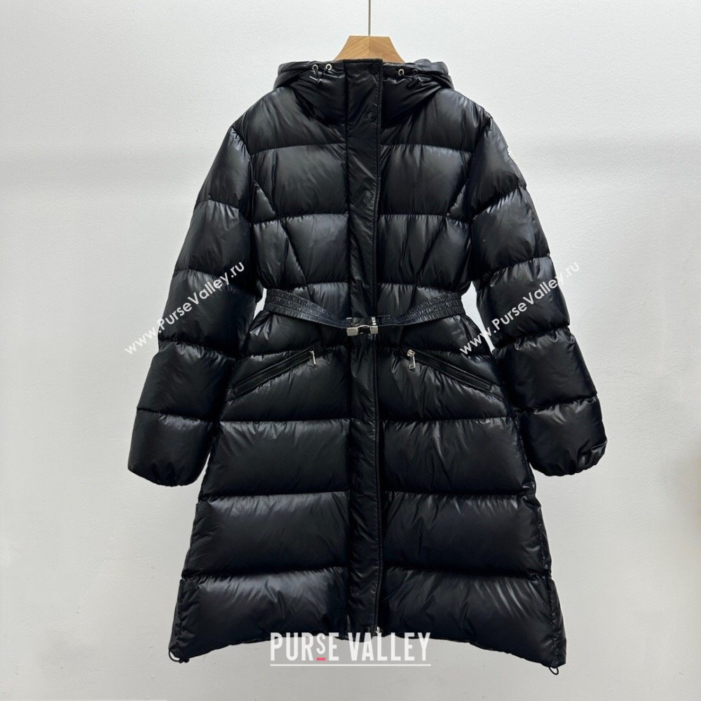 Moncler Down Jacket with Belt M112910 Black 2024 (Q-24112910)