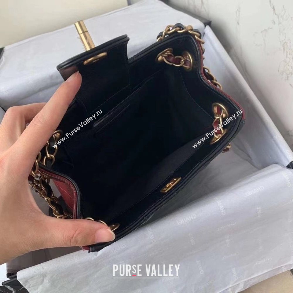 Chanel Quilted Calfskin Bucket Bag AS2230 Black/Brown 2020 (JY-20112085)