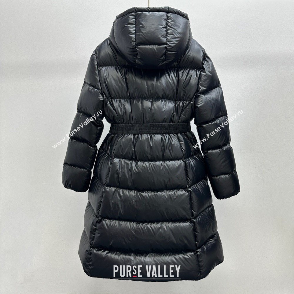 Moncler Down Jacket with Belt M112910 Black 2024 (Q-24112910)