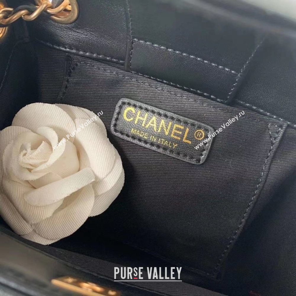 Chanel Quilted Calfskin Bucket Bag AS2230 Black/Brown 2020 (JY-20112085)