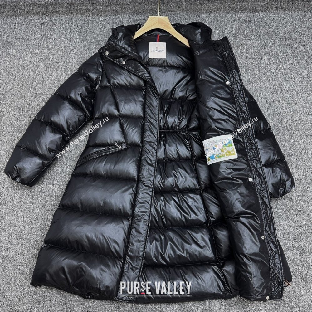 Moncler Down Jacket with Belt M112910 Black 2024 (Q-24112910)