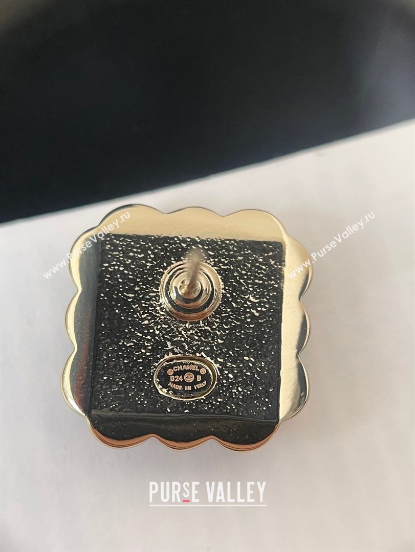 Chanel Square Earrings CH101024 Gold/Black 2024 (YF-24101024)