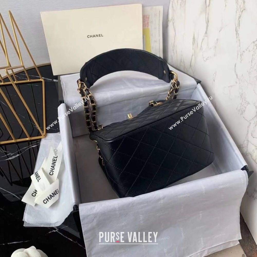 Chanel Quilted Calfskin Bucket Bag AS2230 Black Leather 2020 (JY-20112086)