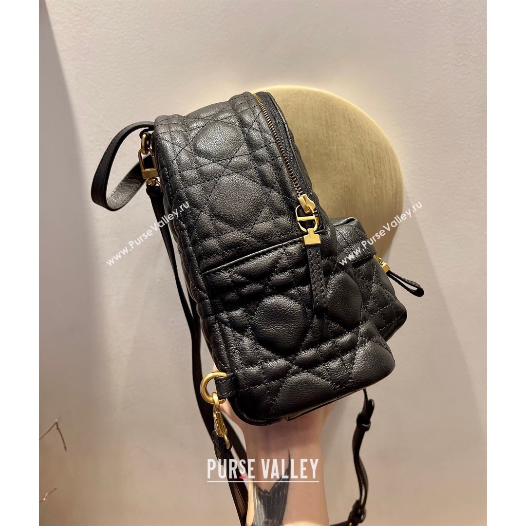 Dior Mini Backpack in Black Cannage Lambskin 2021 (XXG-21080333)