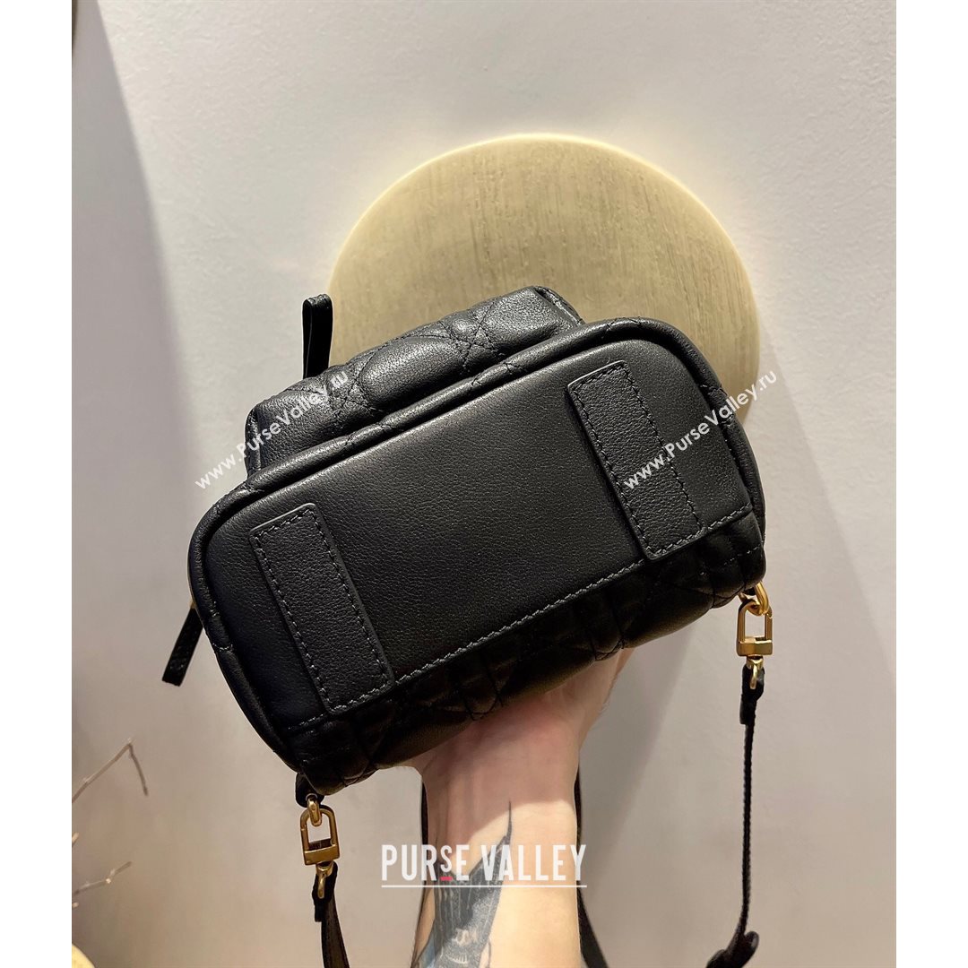 Dior Mini Backpack in Black Cannage Lambskin 2021 (XXG-21080333)