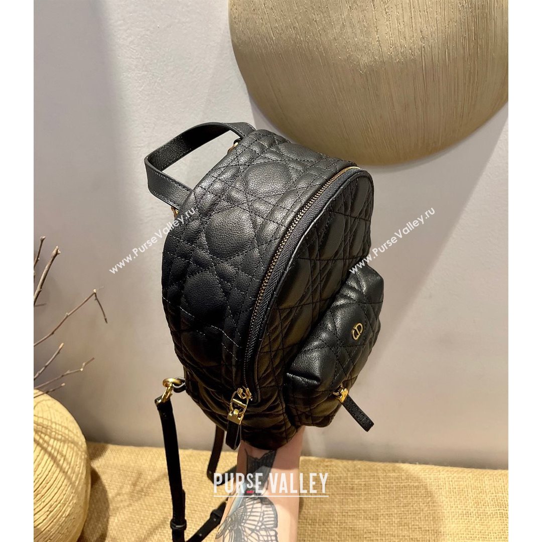 Dior Mini Backpack in Black Cannage Lambskin 2021 (XXG-21080333)