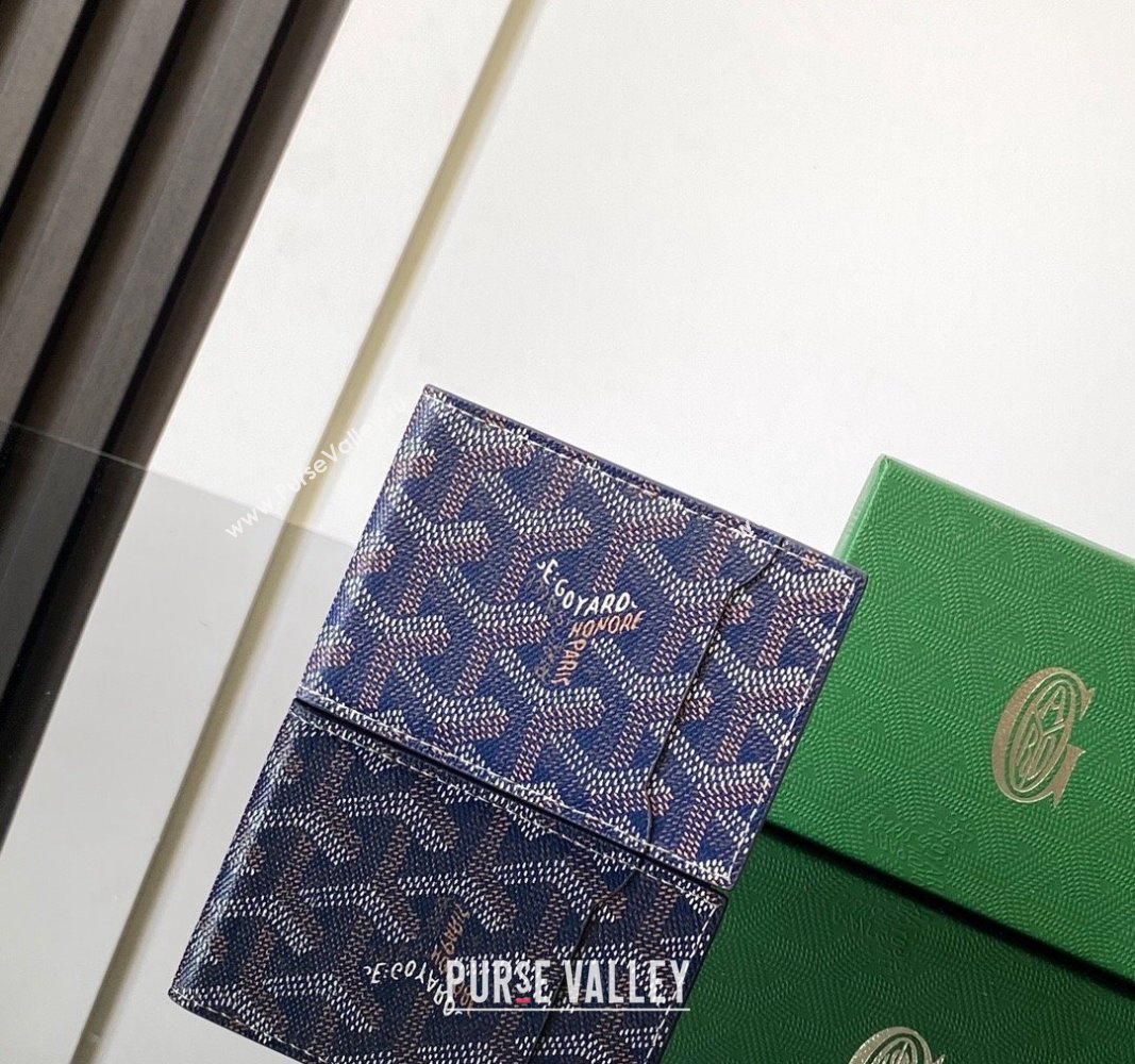 Goyard Insert Victoire Card Wallet Navy Blue 2024 GY3315 (ZHANG-240920107)