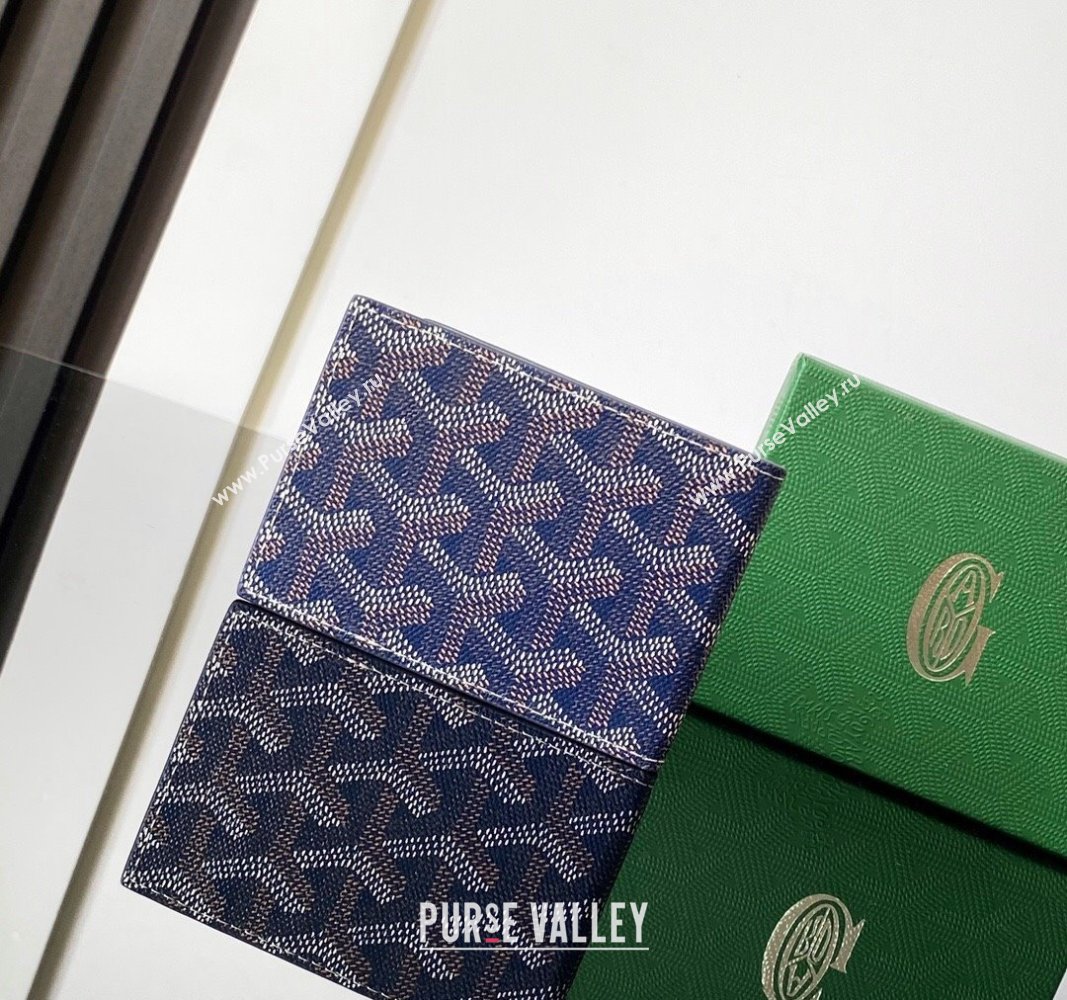 Goyard Insert Victoire Card Wallet Navy Blue 2024 GY3315 (ZHANG-240920107)