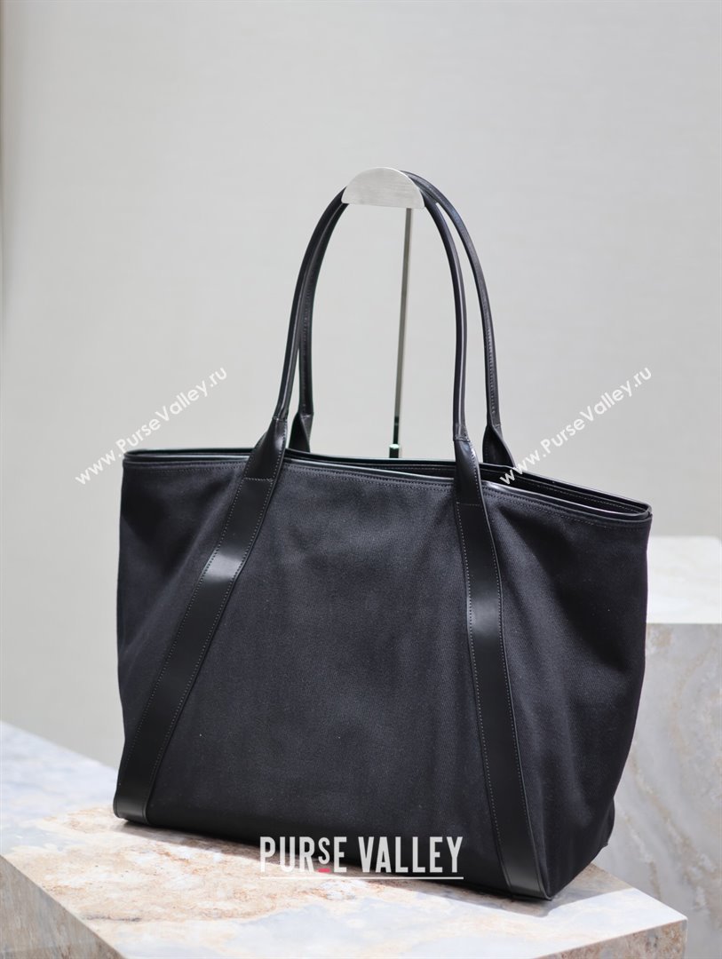 Saint Laurent Rive Gauche Tote Bag in Canvas 780096 Black 2024 (MHUI-24050918)