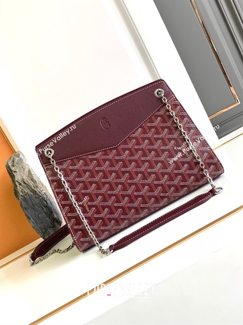 Goyard Rouette Structure PM Bag 8818 Burgundy 2023 Top (ZH-239638)