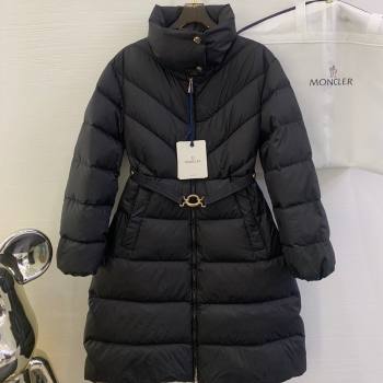 Moncler Down Jacket with Belt M112916 Black 2024 (Q-24112916)