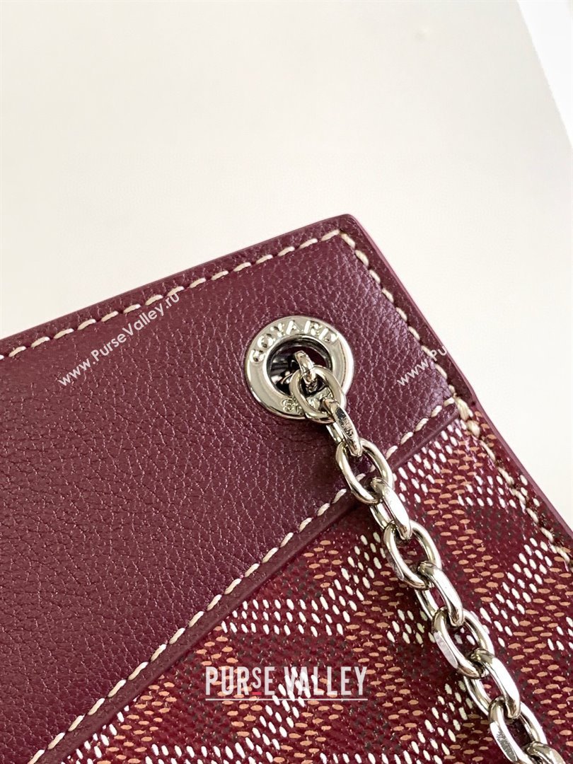 Goyard Rouette Structure PM Bag 8818 Burgundy 2023 Top (ZH-239638)