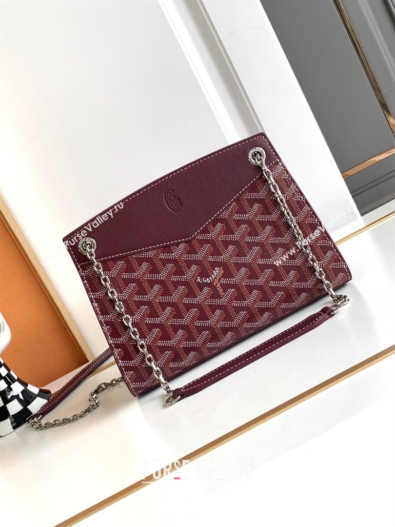 Goyard Rouette Structure Mini Bag 8818 Burgundy 2023 Top (ZH-239637)