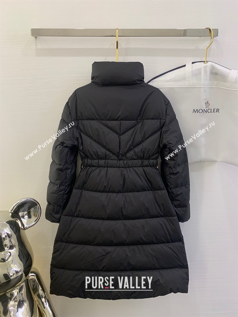 Moncler Down Jacket with Belt M112916 Black 2024 (Q-24112916)