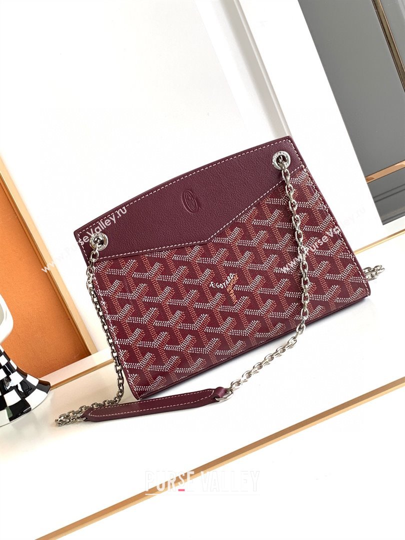 Goyard Rouette Structure Mini Bag 8818 Burgundy 2023 Top (ZH-239637)