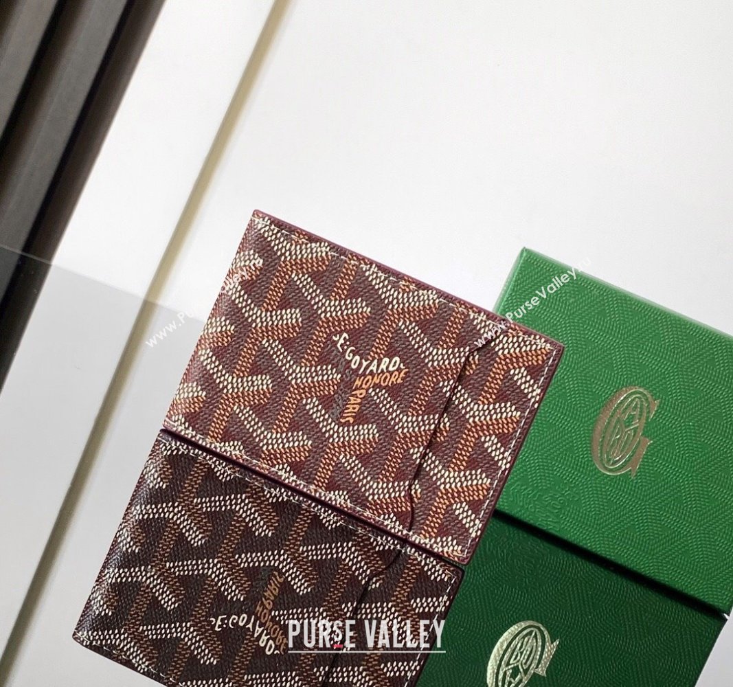 Goyard Insert Victoire Card Wallet Burgundy 2024 GY3315 (ZHANG-240920115)