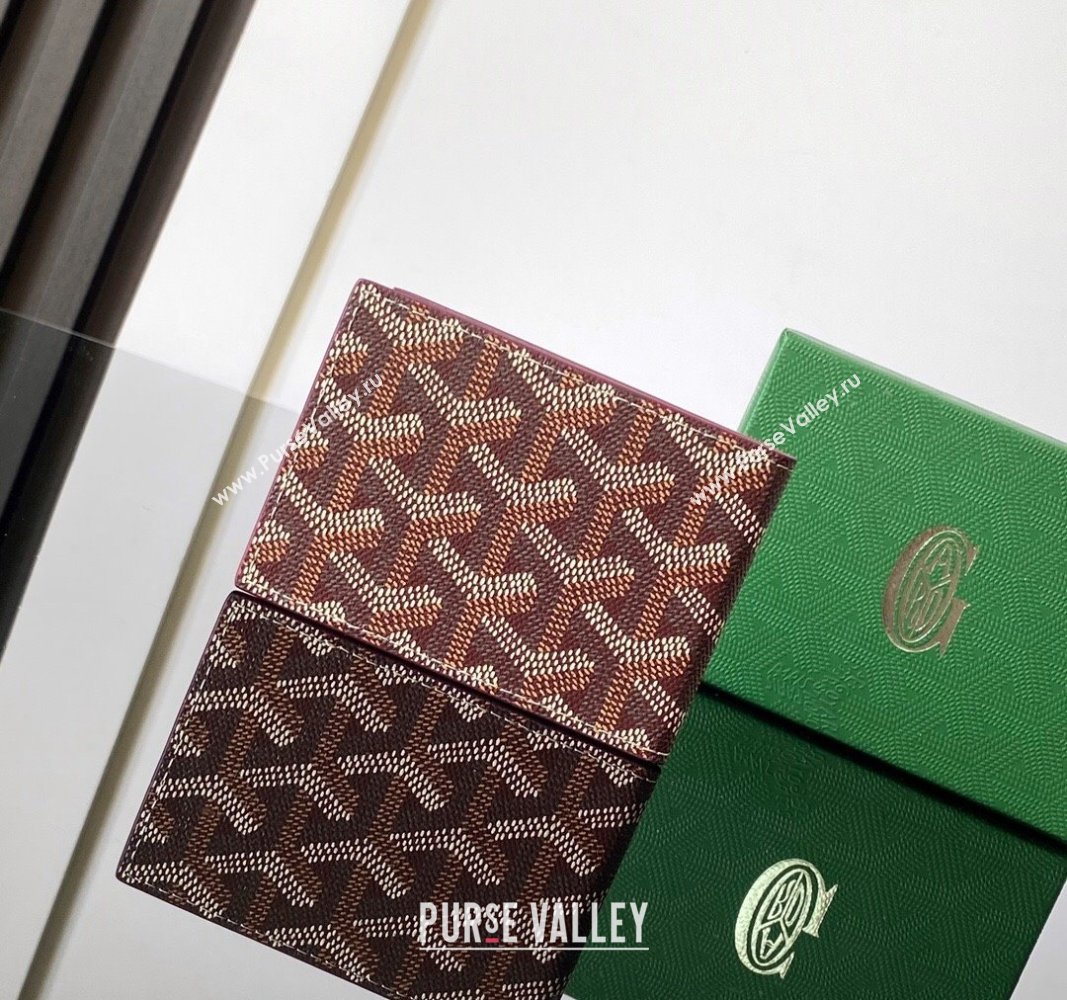 Goyard Insert Victoire Card Wallet Burgundy 2024 GY3315 (ZHANG-240920115)