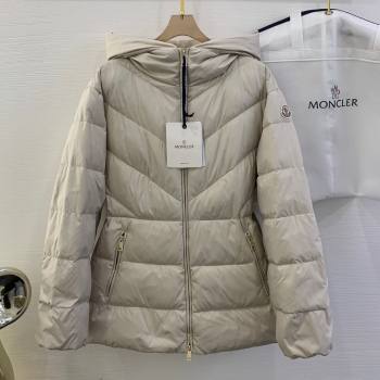 Moncler Down Jacket with Belt M112919 Beige 2024 (Q-24112919)