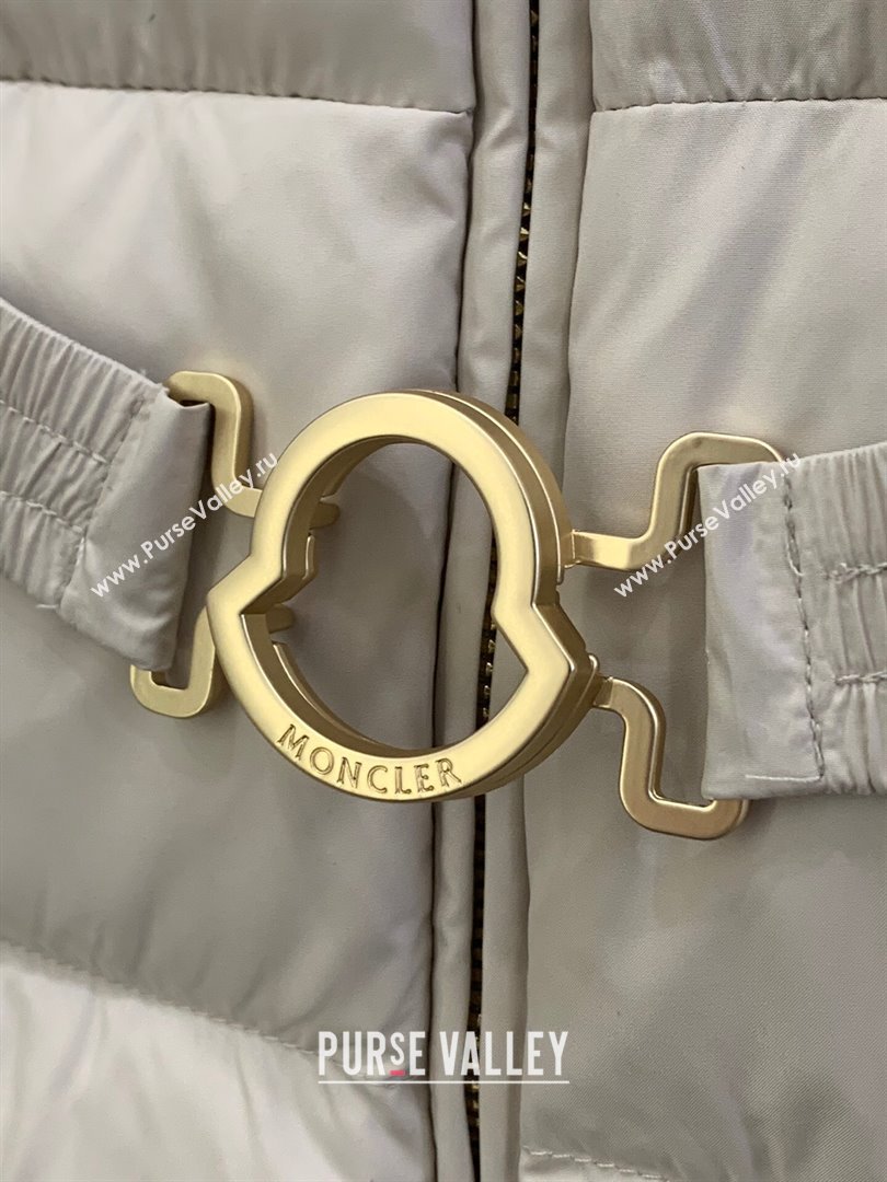 Moncler Down Jacket with Belt M112919 Beige 2024 (Q-24112919)