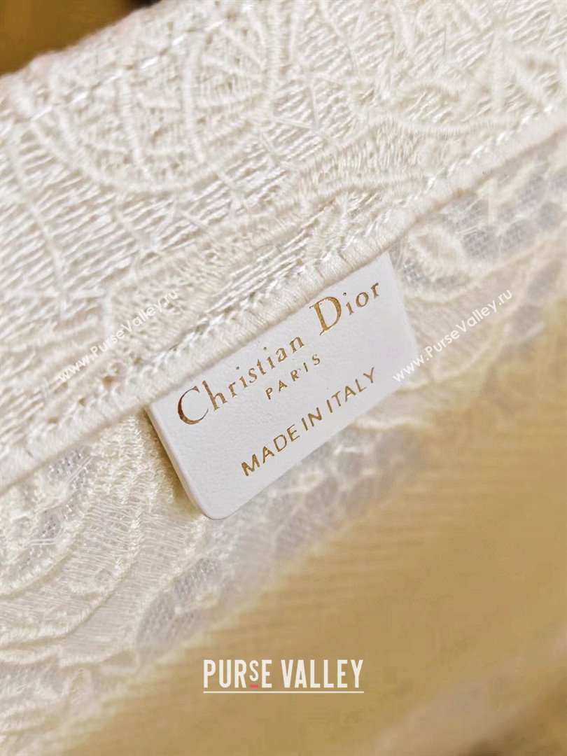 Dior Medium Book Tote Bag Bag in White Toile de Jouy Soleil Macrame 2024 (DMZ-24062801)