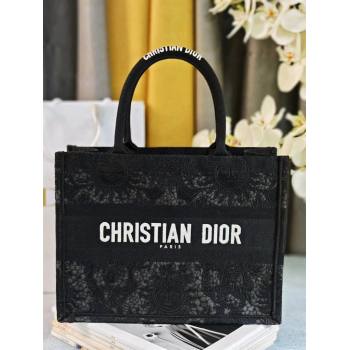 Dior Medium Book Tote Bag Bag in Black Toile de Jouy Soleil Macrame 2024 (DMZ-24062802 )