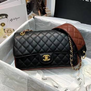 Chanel Quilted Calfskin Flap Bag AS2229 Black/Brown 2020 (JY-20112087)