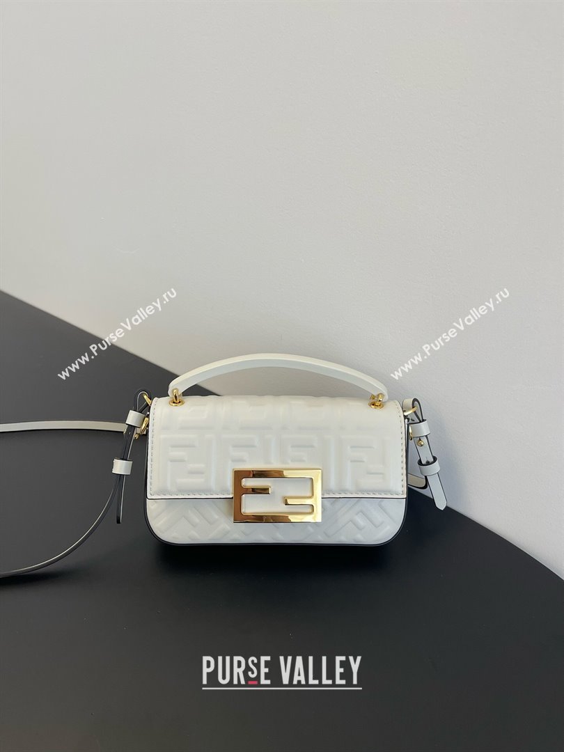 Fendi Baguette Phone Bag in Calf Leather White 2024 (AF-24031101)
