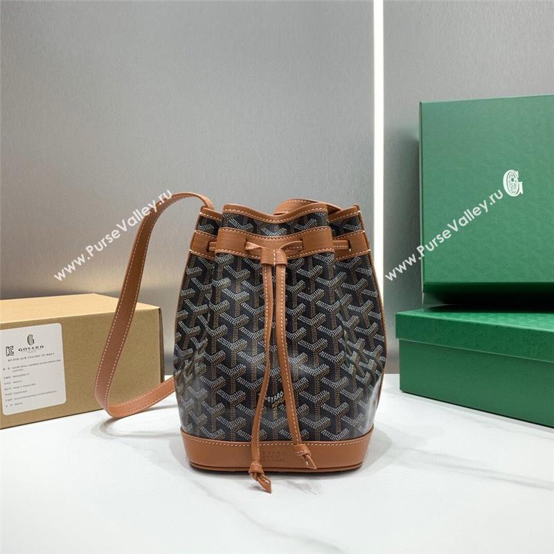 Goyard Petit Flot Bucket Bag 020196 Black/Brown 2023 Top (ZH-239606)