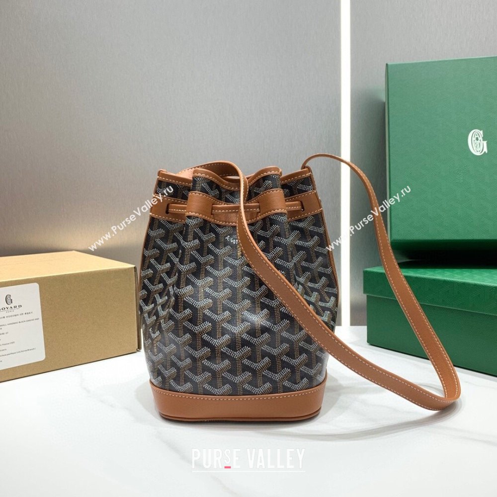 Goyard Petit Flot Bucket Bag 020196 Black/Brown 2023 Top (ZH-239606)