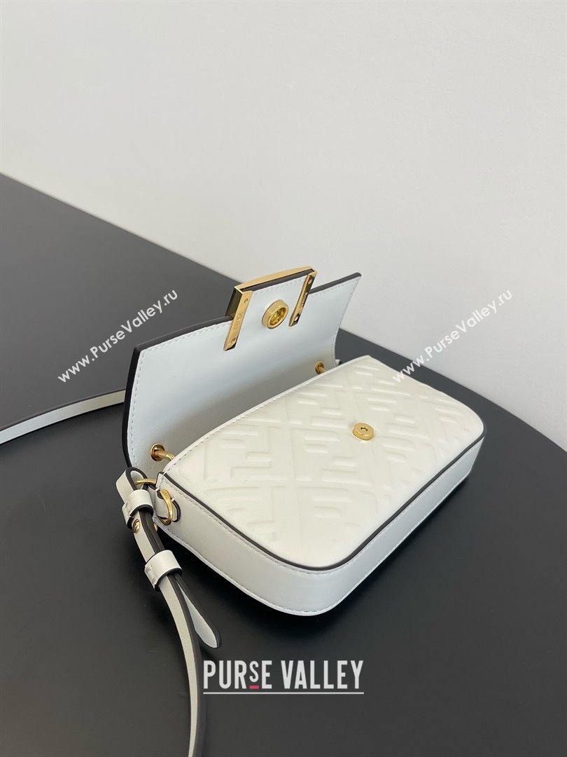 Fendi Baguette Phone Bag in Calf Leather White 2024 (AF-24031101)