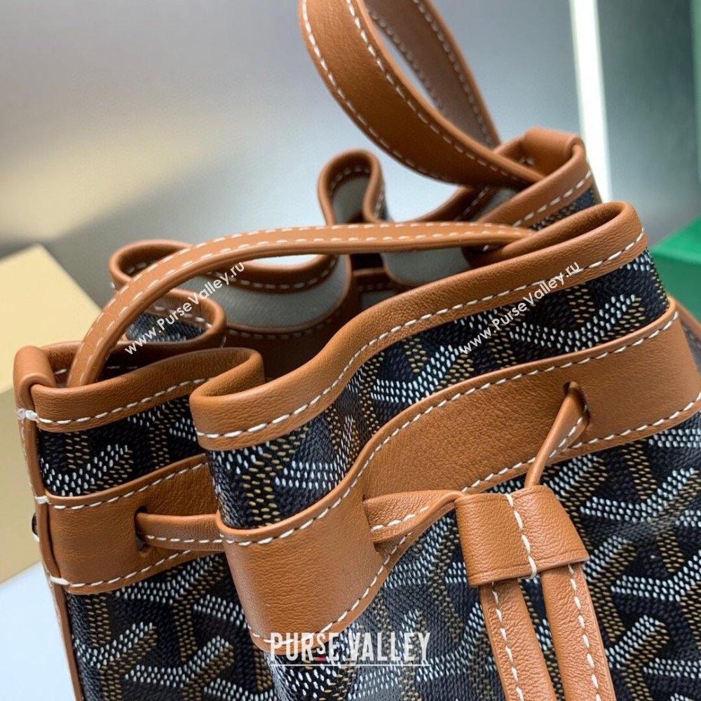 Goyard Petit Flot Bucket Bag 020196 Black/Brown 2023 Top (ZH-239606)