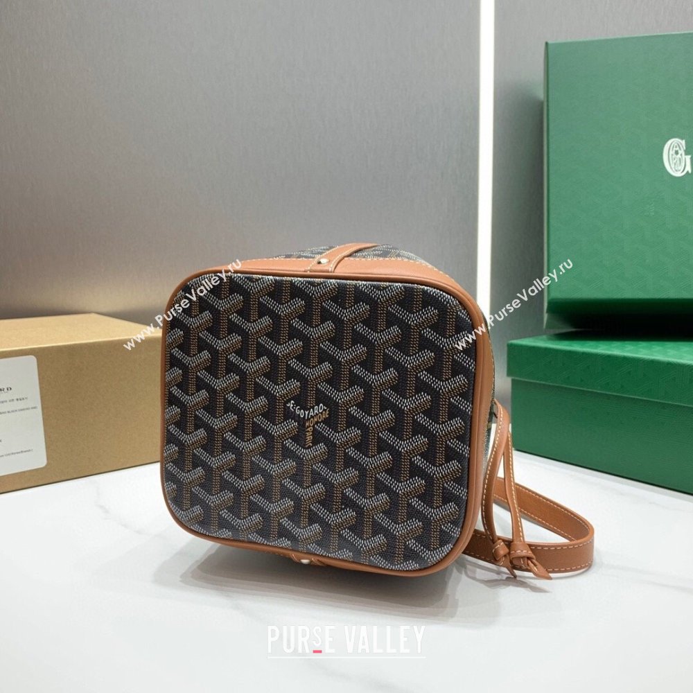 Goyard Petit Flot Bucket Bag 020196 Black/Brown 2023 Top (ZH-239606)