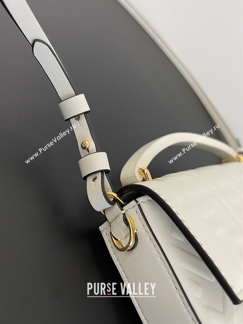 Fendi Baguette Phone Bag in Calf Leather White 2024 (AF-24031101)