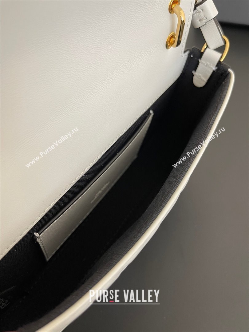 Fendi Baguette Phone Bag in Calf Leather White 2024 (AF-24031101)