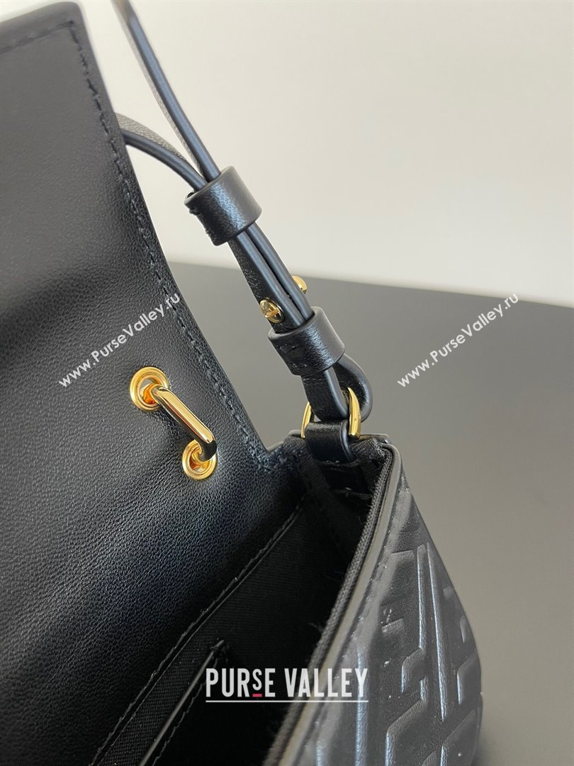 Fendi Baguette Phone Bag in Calf Leather Black 2024 (AF-24031102)